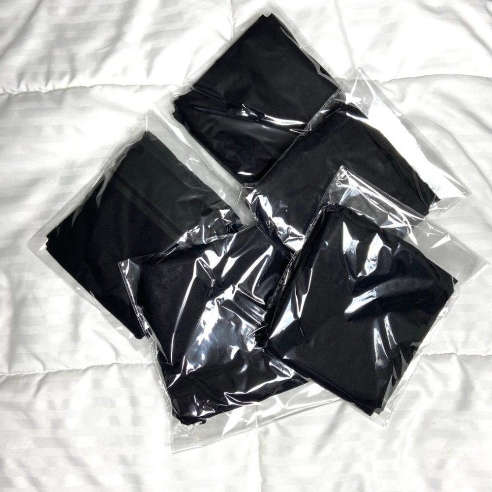 5 Pairs Control Top Sheer Pantyhose | Black